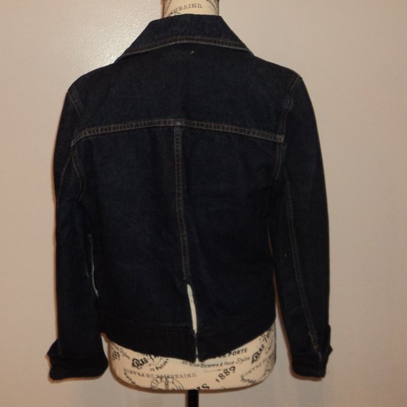 Rubbish Women's Medium Blue Denim Jean Jacket Coat - Picture 3 of 10